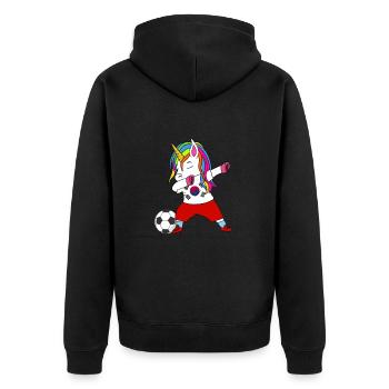 Cadeau de dab de football sud-coréen - Veste à capuche bio Premium Unisexe - noir - Dos - Nico (187cm)