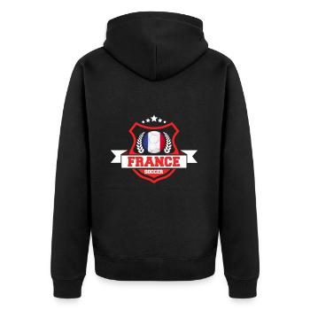 Cadeau de football français - Veste à capuche bio Premium Unisexe - noir - Dos - Nico (187cm)
