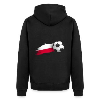 Poland football gift - Unisex Premium Organic Zip Hoodie - black - Back - Nico (187cm)