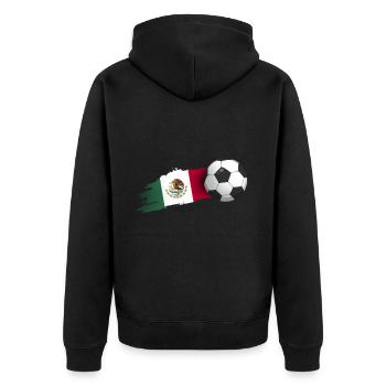 Mexiko-fußball-geschenk - Unisex Premium Bio Zip Hoodie - Schwarz - Hinten - Nico (187cm)