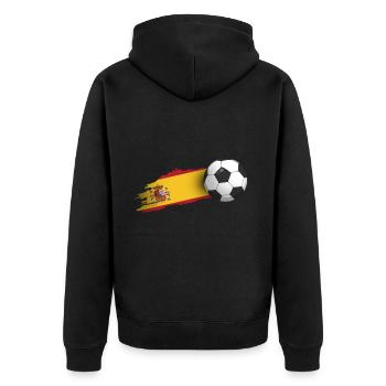 Spain football gift - Unisex Premium Organic Zip Hoodie - black - Back - Nico (187cm)