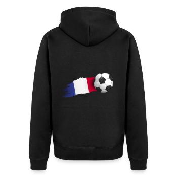 Cadeau de football français - Veste à capuche bio Premium Unisexe - noir - Dos - Nico (187cm)