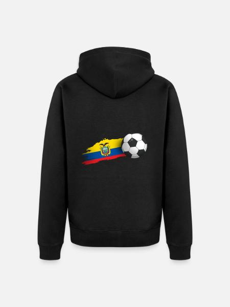Ecuador football gift - Unisex Premium Organic Zip Hoodie - black
