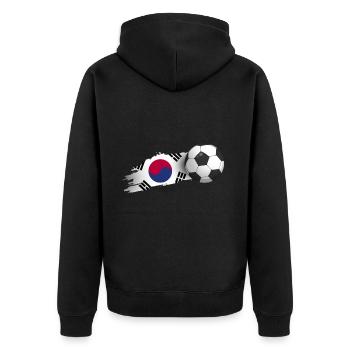 Cadeau de football en Corée du Sud - Veste à capuche bio Premium Unisexe - noir - Dos - Nico (187cm)