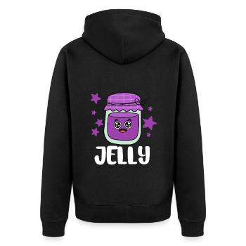 Erdnussbutter Peanut Butter Marmelade Geschenk - Unisex Premium Bio Zip Hoodie - Schwarz - Hinten - Nico (187cm)