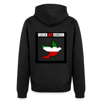 Women life freedom - Veste à capuche bio Premium Unisexe - noir - Dos - Nico (187cm)