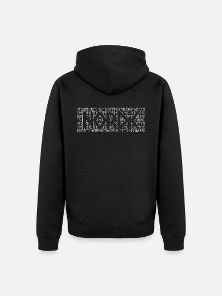 Runes nordiques - Veste à capuche bio Premium Unisexe - noir