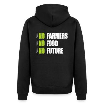 Pas d’agriculteurs, pas de nourriture, pas d’avenir Tracteur Demo Farmer - Veste à capuche bio Premium Unisexe - noir - Dos - Nico (187cm)