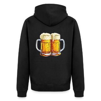 Chope à bière Chopes à bière Verres à bière Bière Alcool Alcool - Veste à capuche bio Premium Unisexe - noir - Dos - Nico (187cm)