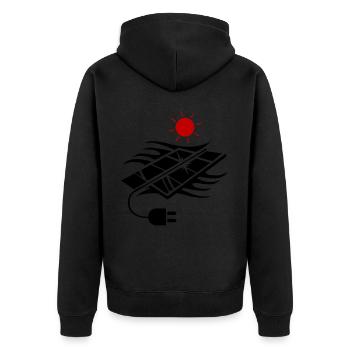 Photovoltaïque Energie solaire - Veste à capuche bio Premium Unisexe - noir - Dos - Nico (187cm)