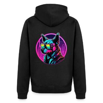 Le chien le plus cool du club - Veste à capuche bio Premium Unisexe - noir - Dos - Nico (187cm)