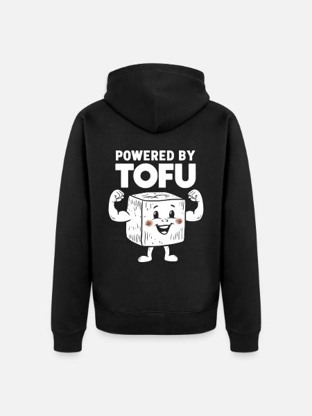 Tofu Lustiges - Unisex Premium Bio Zip Hoodie - Schwarz