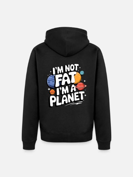 Planet Solar System Astronomy Space - Unisex Premium Organic Zip Hoodie - black