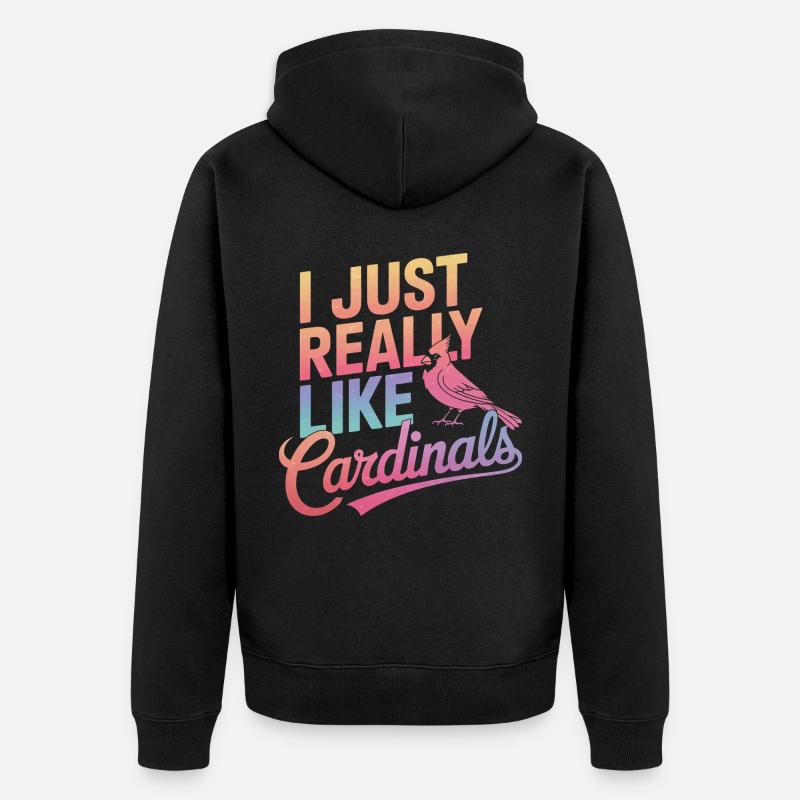 Kardinal Rotkardinal Vogel Roter Kardinal - Unisex Premium Bio Zip Hoodie - Schwarz