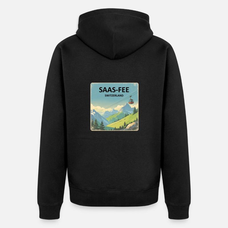 SaaS Fee Suisse - Veste à capuche bio Premium Unisexe - noir