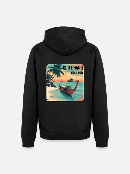 Koh Chang - Unisex Premium Bio Zip Hoodie - Schwarz