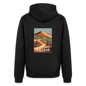 Pico del Teide Tenerife - Veste à capuche bio Premium Unisexe - noir - Dos - Nico (187cm)