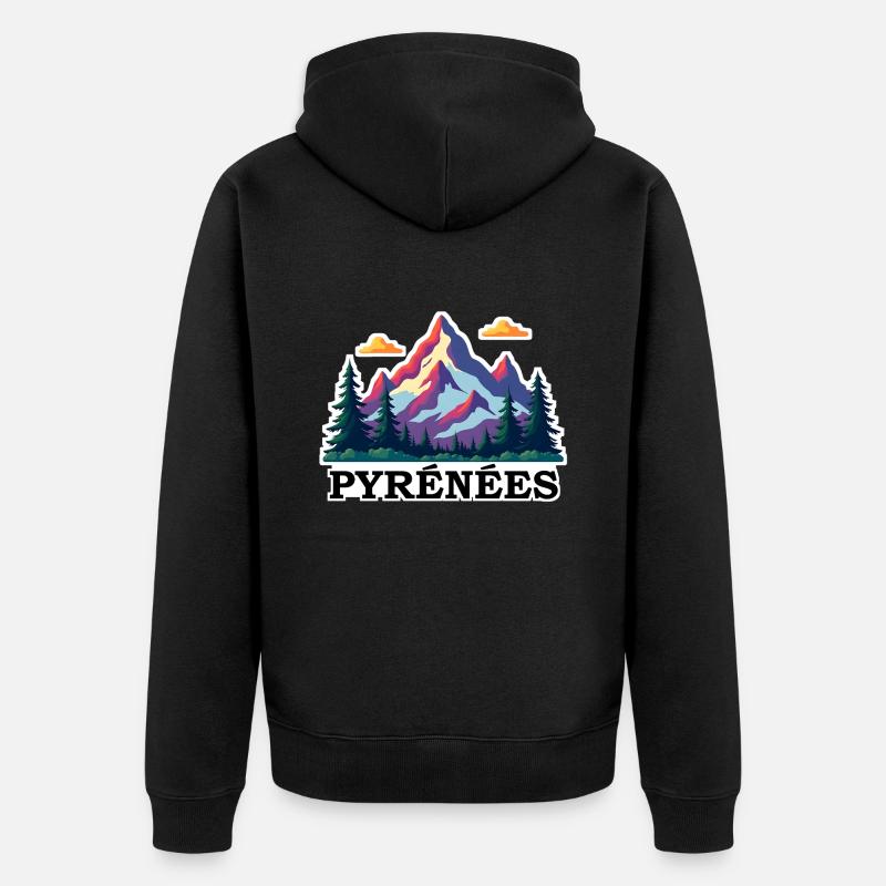Pyrénées Pyrénées - Veste à capuche bio Premium Unisexe - noir