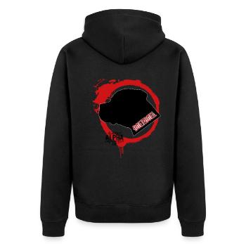 South African Boerboel - Unisex Premium Bio Zip Hoodie - Schwarz - Hinten - Nico (187cm)