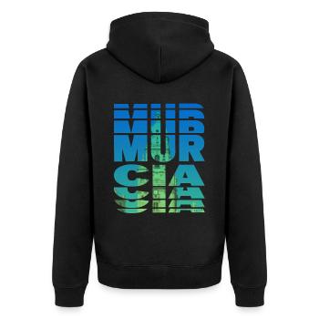 Murcie Espagne Ville Skyline Accueil Amour Vacances - Veste à capuche bio Premium Unisexe - noir - Dos - Nico (187cm)