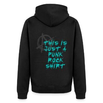 This Is Just A Punk Rock Design Musik Rock - Unisex Premium Bio Zip Hoodie - Schwarz - Hinten - Nico (187cm)