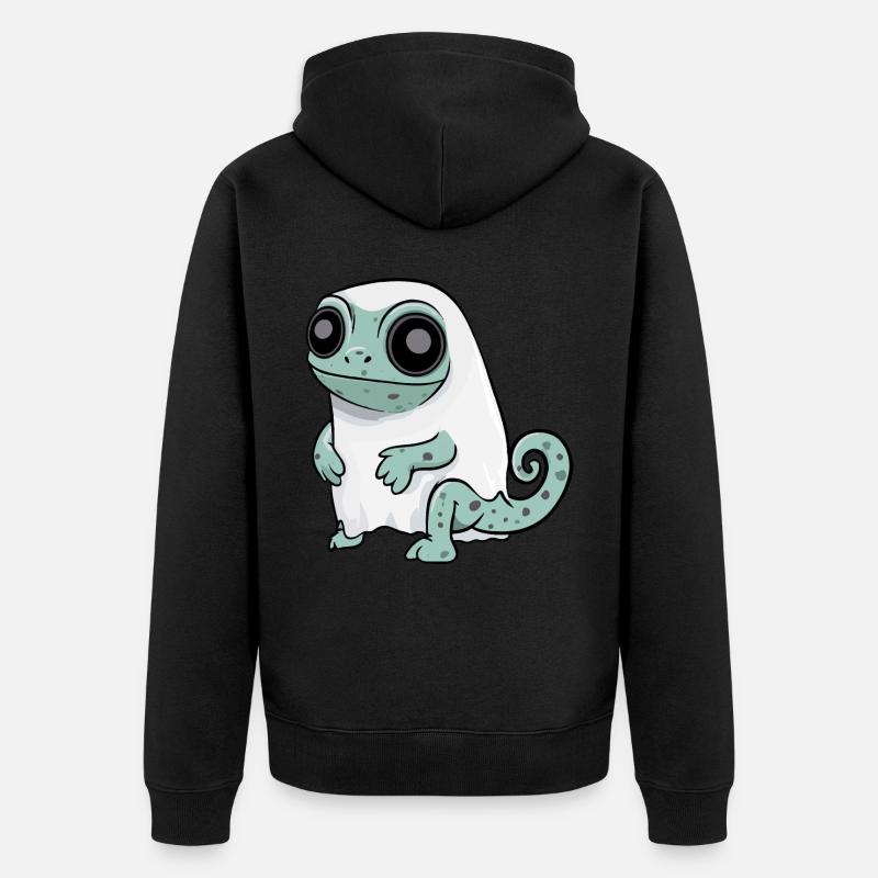 Chameleon Halloween Comic Geist - Unisex Premium Bio Zip Hoodie - Schwarz