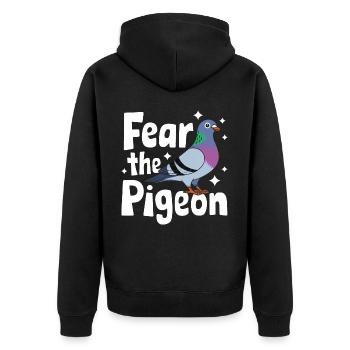 Pigeon Pigeons Animal Oiseau - Veste à capuche bio Premium Unisexe - noir - Dos - Nico (187cm)