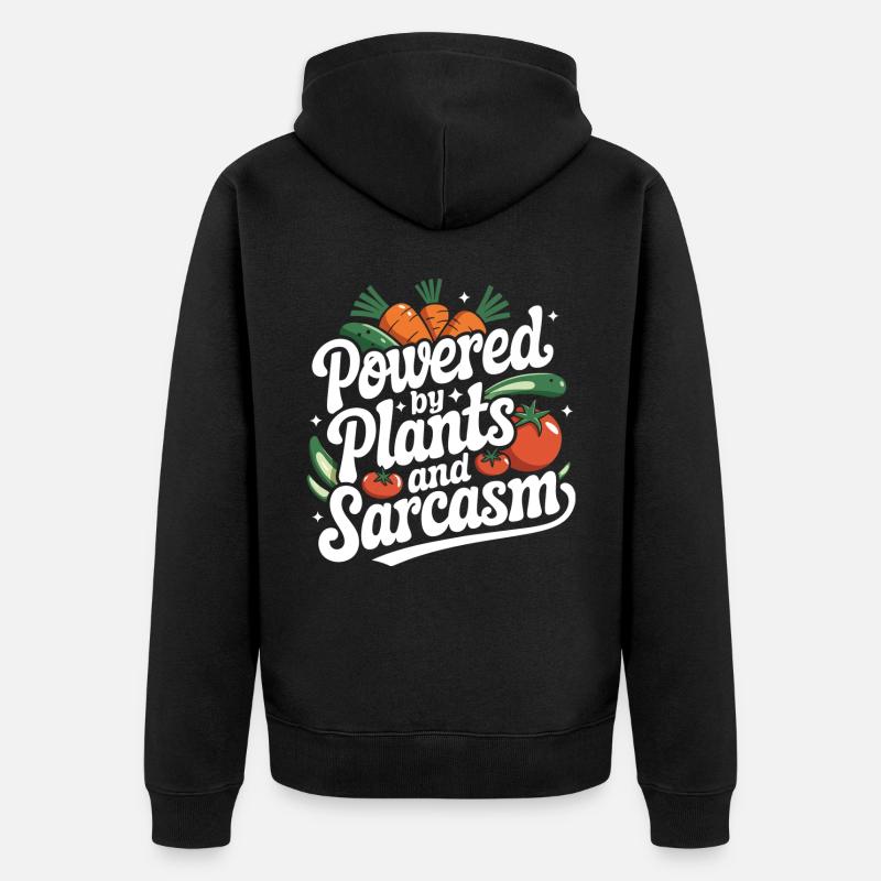 Végétarien Végétalien Végétarien Végétarien - Veste à capuche bio Premium Unisexe - noir