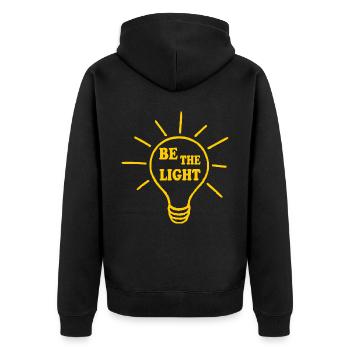 Be the light - Veste à capuche bio Premium Unisexe - noir - Dos - Nico (187cm)