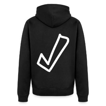 Hook Emoji Sketch Dessin - Veste à capuche bio Premium Unisexe - noir - Dos - Nico (187cm)