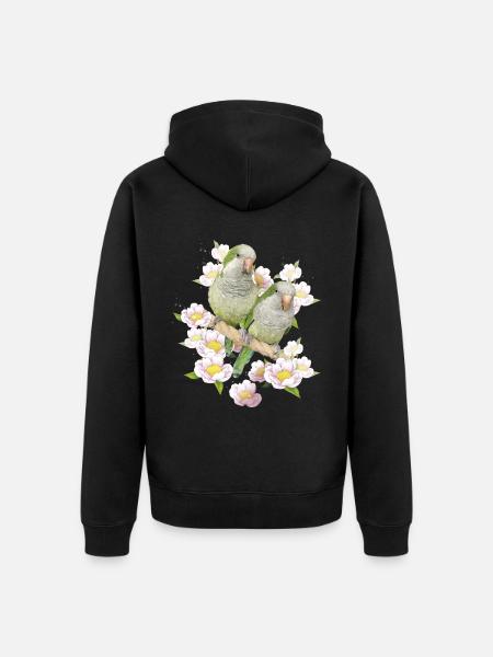 Argentine Parakeet - Unisex Premium Organic Zip Hoodie - black