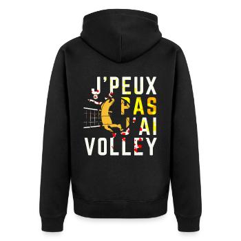J'peux pas jai Volley - Veste à capuche bio Premium Unisexe - noir - Dos - Nico (187cm)