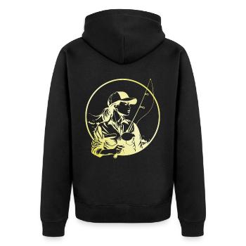 Pêcheuse Femme - Veste à capuche bio Premium Unisexe - noir - Dos - Nico (187cm)