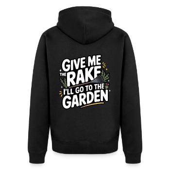 Jardinier Plantes de jardin Jardinage - Veste à capuche bio Premium Unisexe - noir - Dos - Nico (187cm)