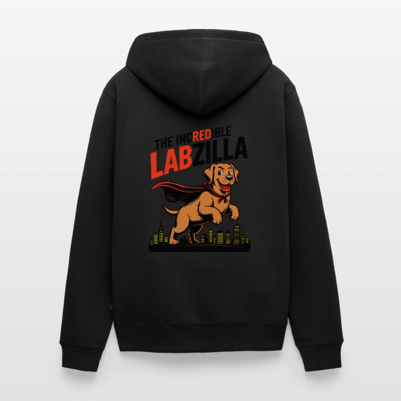 Labzilla – Labrador roux en mode monstre Veste à capuche bio Premium Unisexe