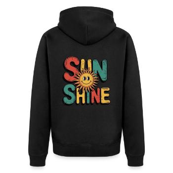 Sun Shine - super sommer design - Veste à capuche bio Premium Unisexe - noir - Dos - Nico (187cm)