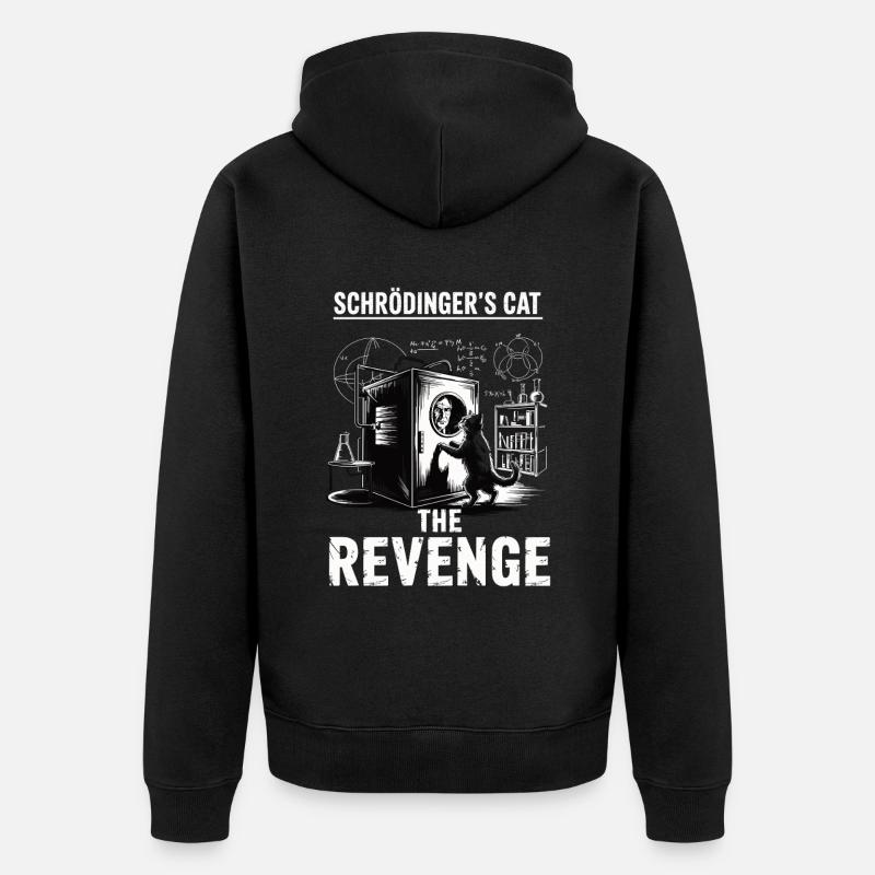 Le chat de Schroedinger Revenge - Veste à capuche bio Premium Unisexe - noir