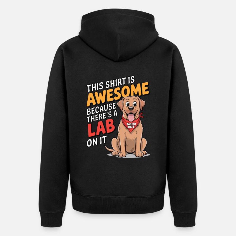 Chemise Awesome – Édition Labrador - Veste à capuche bio Premium Unisexe - noir