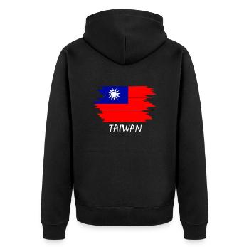 Taiwan Taiwan - Veste à capuche bio Premium Unisexe - noir - Dos - Nico (187cm)