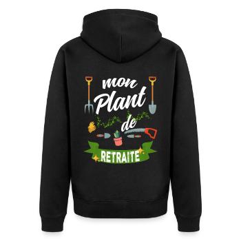 Mon plant de retraite Plan de Retraite - Veste à capuche bio Premium Unisexe - noir - Dos - Nico (187cm)