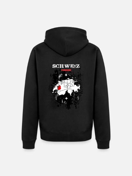 Freiburg - Unisex Premium Bio Zip Hoodie - Schwarz