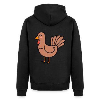 Truthan Comic Animal - Unisex Premium Organic Zip Hoodie - black - Back - Nico (187cm)
