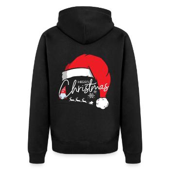 Noël Gnome Merry Christmas - Veste à capuche bio Premium Unisexe - noir - Dos - Nico (187cm)