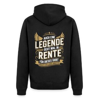 Même une légende prend sa retraite - Veste à capuche bio Premium Unisexe - noir - Dos - Nico (187cm)