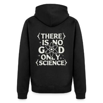 Athéisme, athée, anti-religion, agnostique - Veste à capuche bio Premium Unisexe - noir - Dos - Nico (187cm)