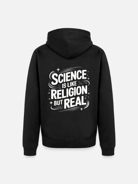 Atheismus Atheist Anti-Religion Agnostiker - Unisex Premium Bio Zip Hoodie - Schwarz