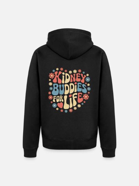 Nierenspender Niere Organspender - Unisex Premium Bio Zip Hoodie - Schwarz