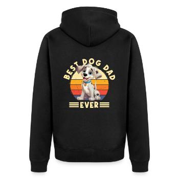 Chien Meilleur chien papa de tous les temps Meilleur chien papa père - Veste à capuche bio Premium Unisexe - noir - Dos - Nico (187cm)