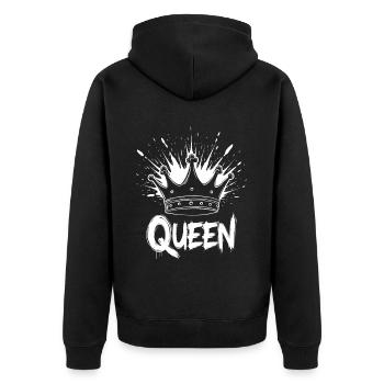 Couronne de reine Splash - Veste à capuche bio Premium Unisexe - noir - Dos - Nico (187cm)