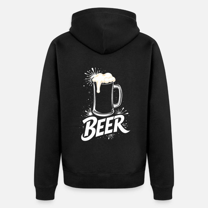 Chope à bière - Veste à capuche bio Premium Unisexe - noir